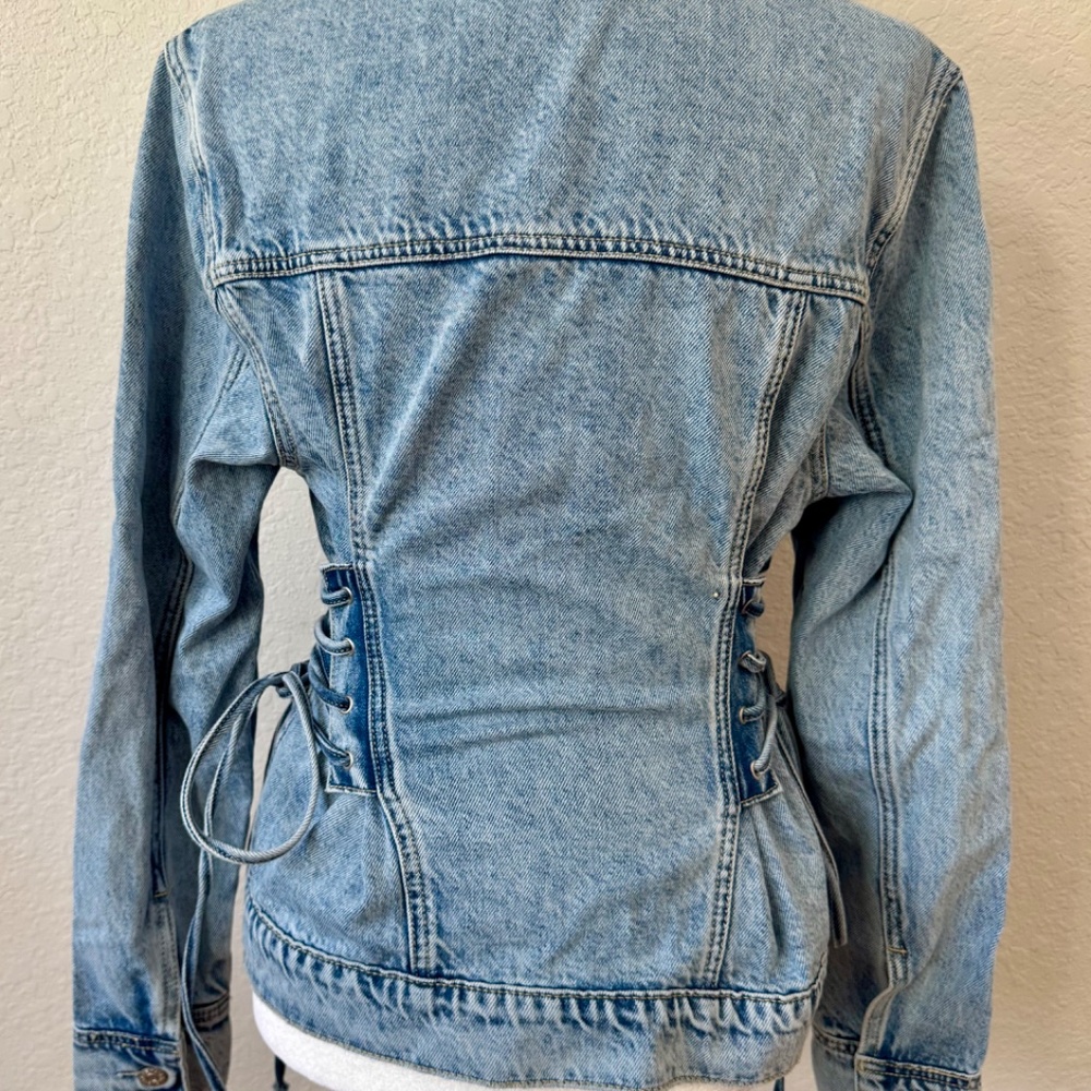 NWT Anthropologie Aureta Studio Lana Denim Corset Jacket Women's Size XS E - Picture 7 of 13